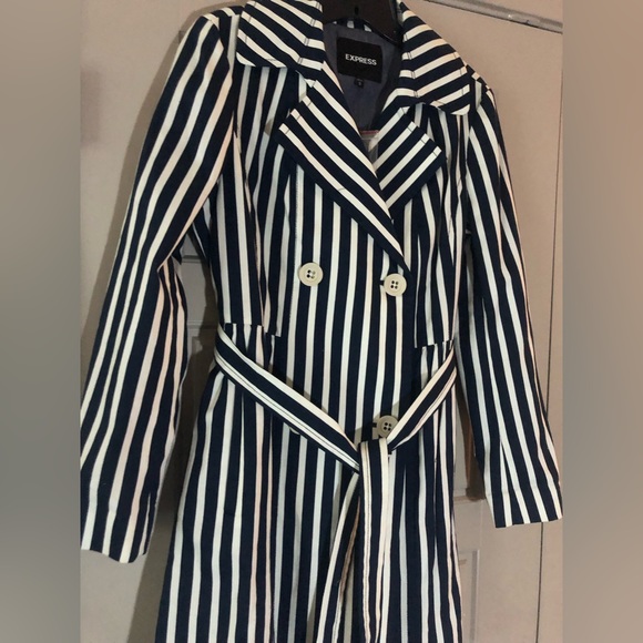 NWT Express striped trench jacket - Picture 2 of 5